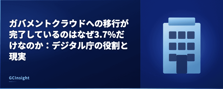 ガバメントクラウドへの移行が完了しているのはなぜ3.7%だけなのか：デジタル庁の役割と現実