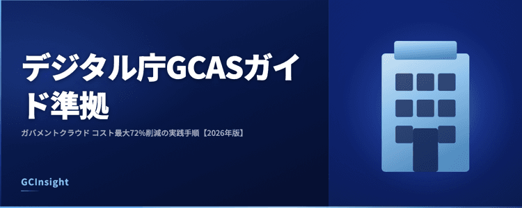 デジタル庁GCASガイド準拠｜ガバメントクラウド コスト最大72%削減の実践手順【2026年版】
