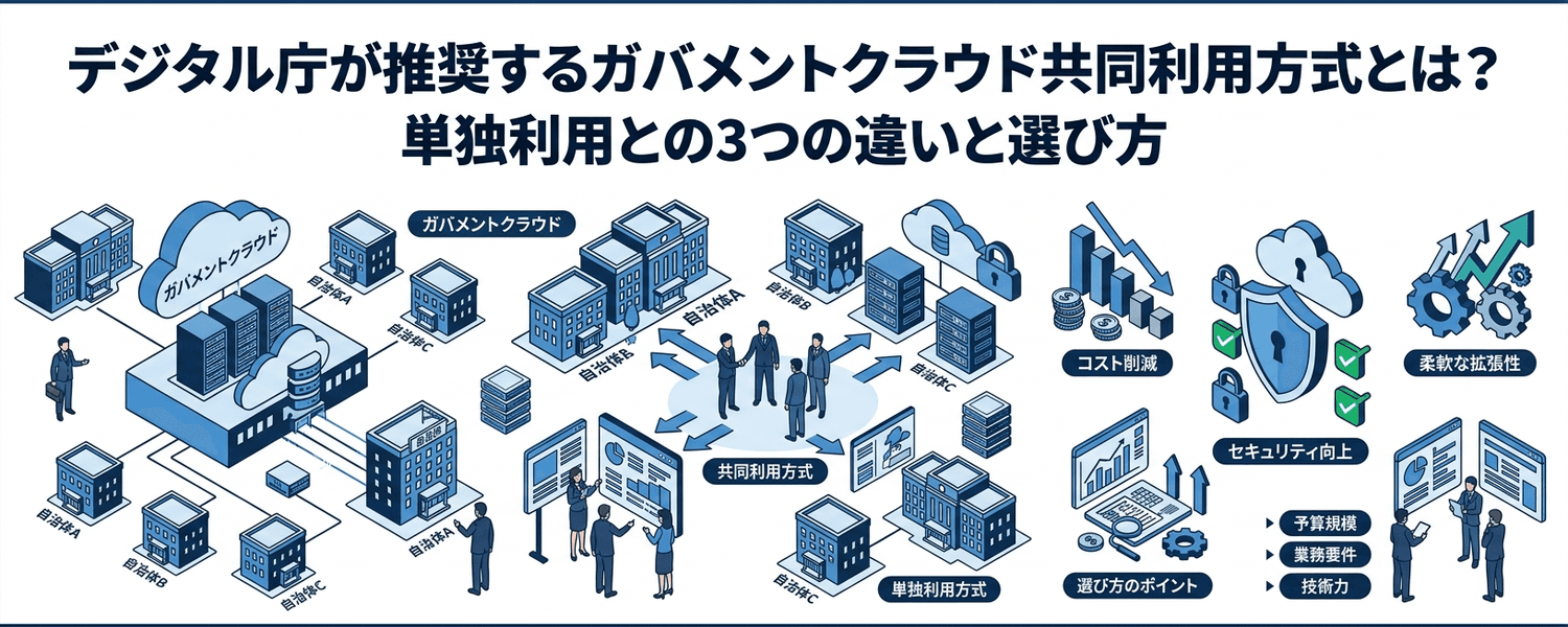 デジタル庁が推奨するガバメントクラウド共同利用方式とは？単独利用との3つの違いと選び方