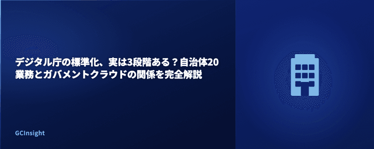デジタル庁の標準化、実は3段階ある？自治体20業務とガバメントクラウドの関係を完全解説