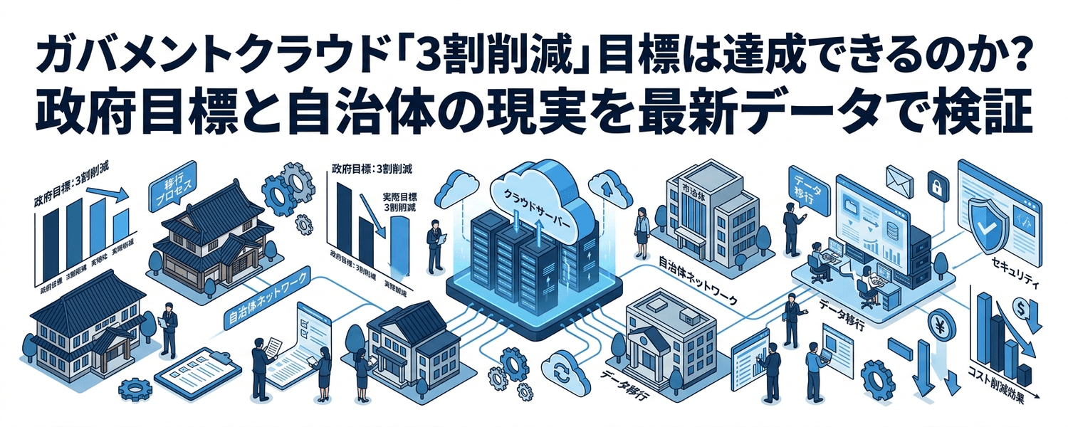ガバメントクラウド「3割削減」目標は達成できるのか？政府目標と自治体の現実を最新データで検証