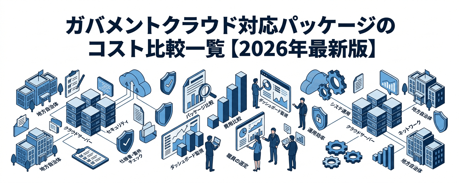ガバメントクラウド対応パッケージのコスト比較一覧【2026年最新版】