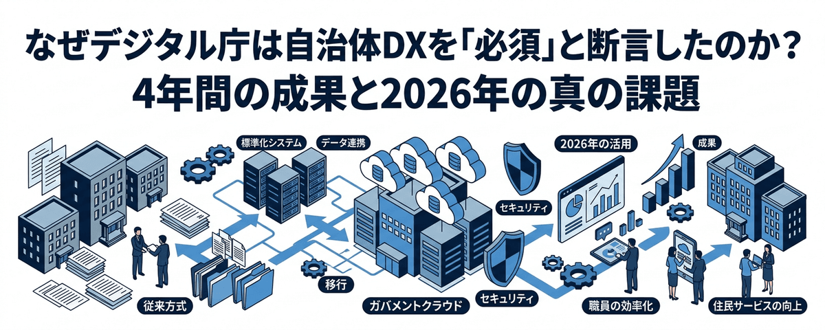 なぜデジタル庁は自治体DXを「必須」と断言したのか？4年間の成果と2026年の真の課題