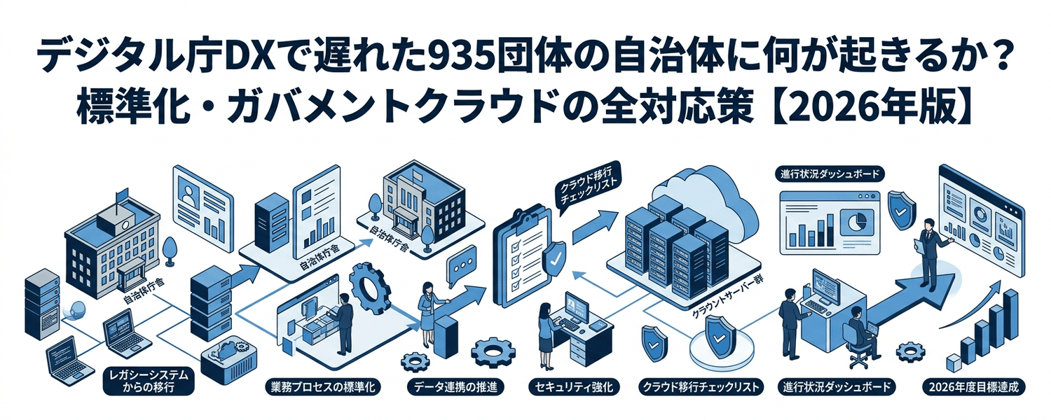 デジタル庁DXで遅れた935団体の自治体に何が起きるか？標準化・ガバメントクラウドの全対応策【2026年版】