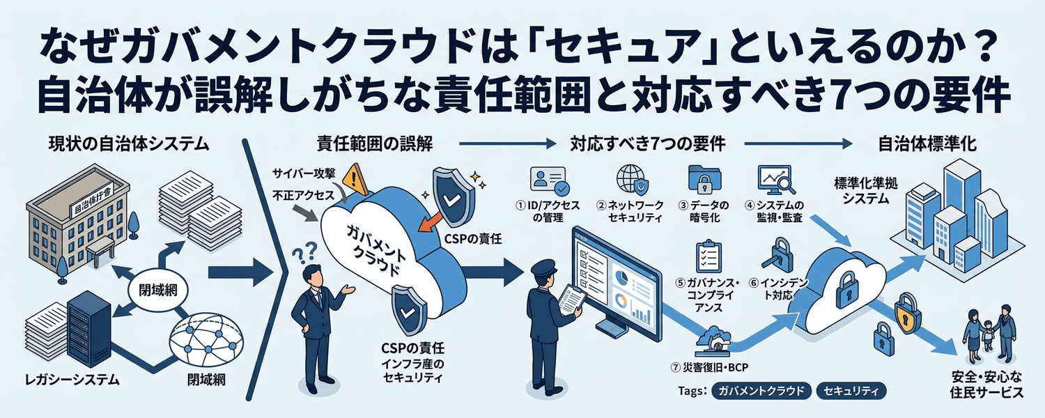 なぜガバメントクラウドは「セキュア」といえるのか？自治体が誤解しがちな責任範囲と対応すべき7つの要件