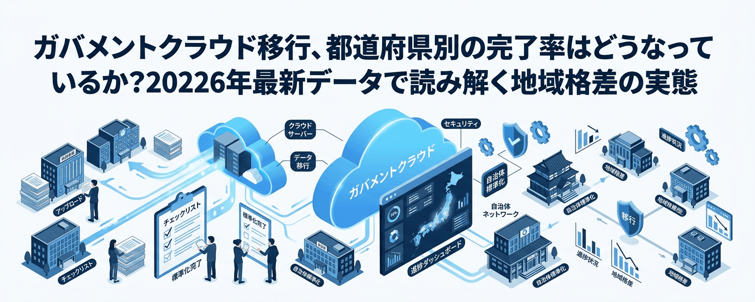 ガバメントクラウド移行、都道府県別の完了率はどうなっているか?2026年最新データで読み解く地域格差の実態
