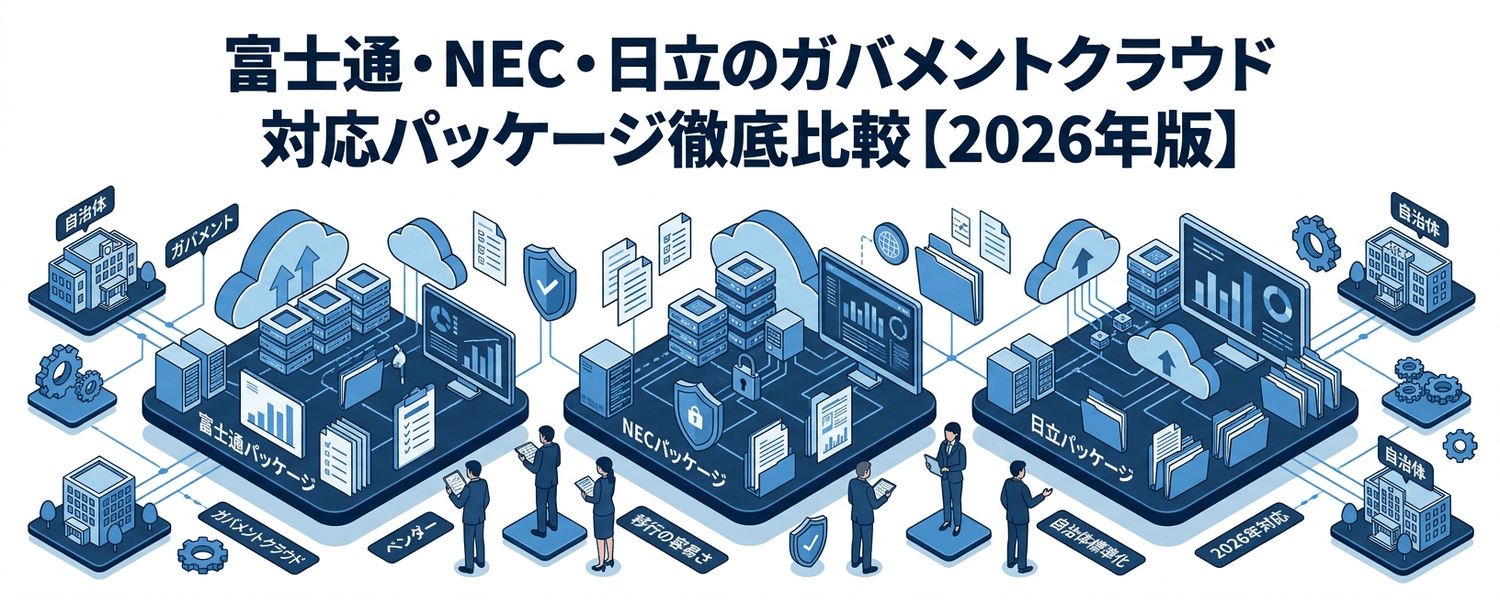 富士通・NEC・日立のガバメントクラウド対応パッケージ徹底比較【2026年版】