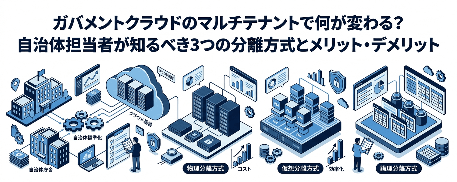 ガバメントクラウドのマルチテナントで何が変わる?自治体担当者が知るべき3つの分離方式とメリット・デメリット