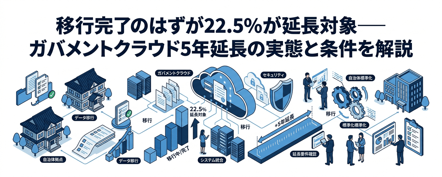 移行完了のはずが22.5%が延長対象——ガバメントクラウド5年延長の実態と条件を解説
