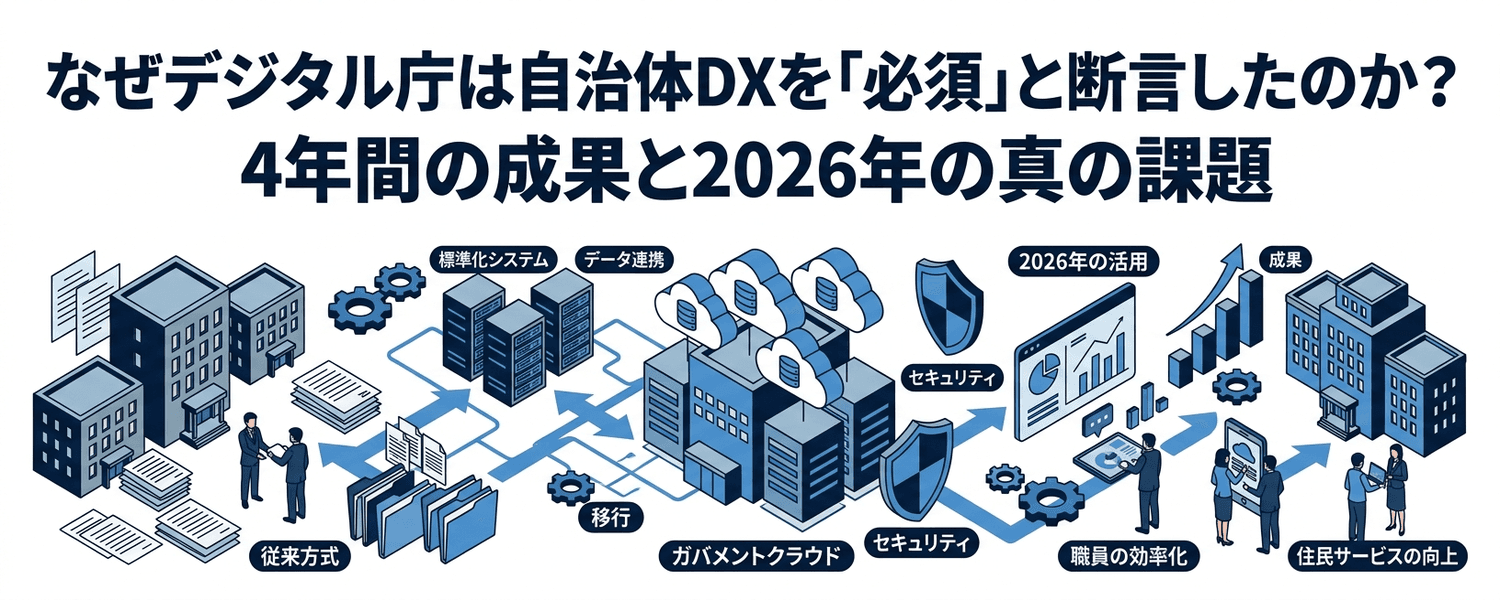 なぜデジタル庁は自治体DXを「必須」と断言したのか?4年間の成果と2026年の真の課題