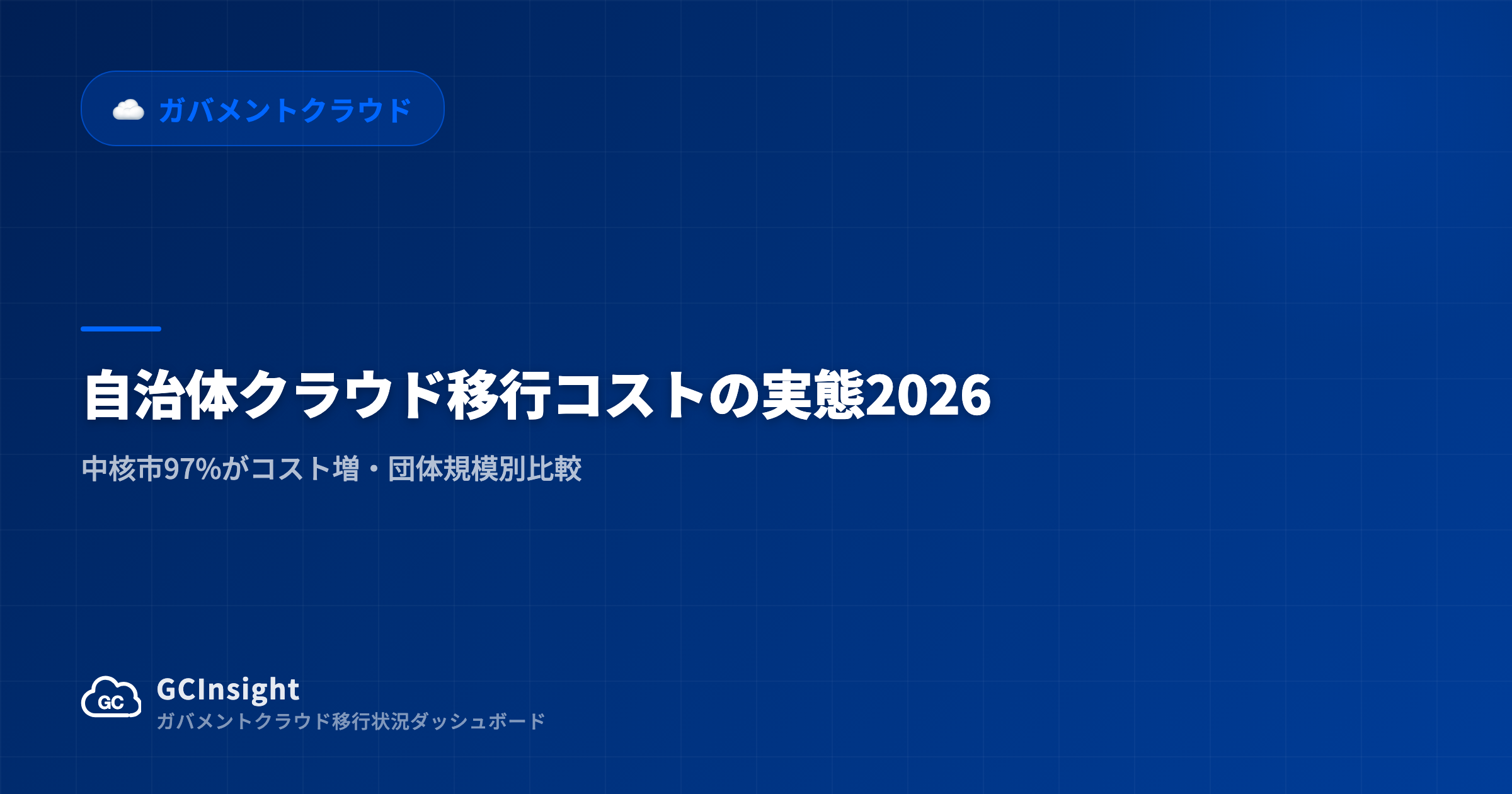 自治体クラウド移行コストの実態2026|中核市97%がコスト増・団体規模別比較