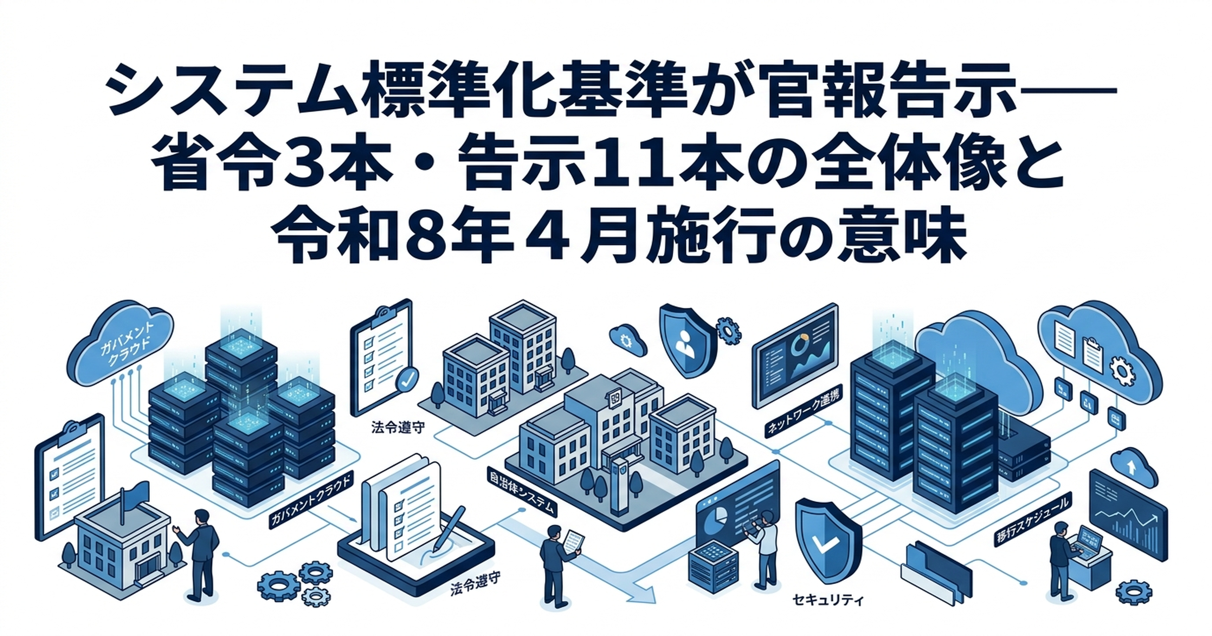 システム標準化基準が官報告示——省令3本・告示11本の全体像と令和8年4月施行の意味